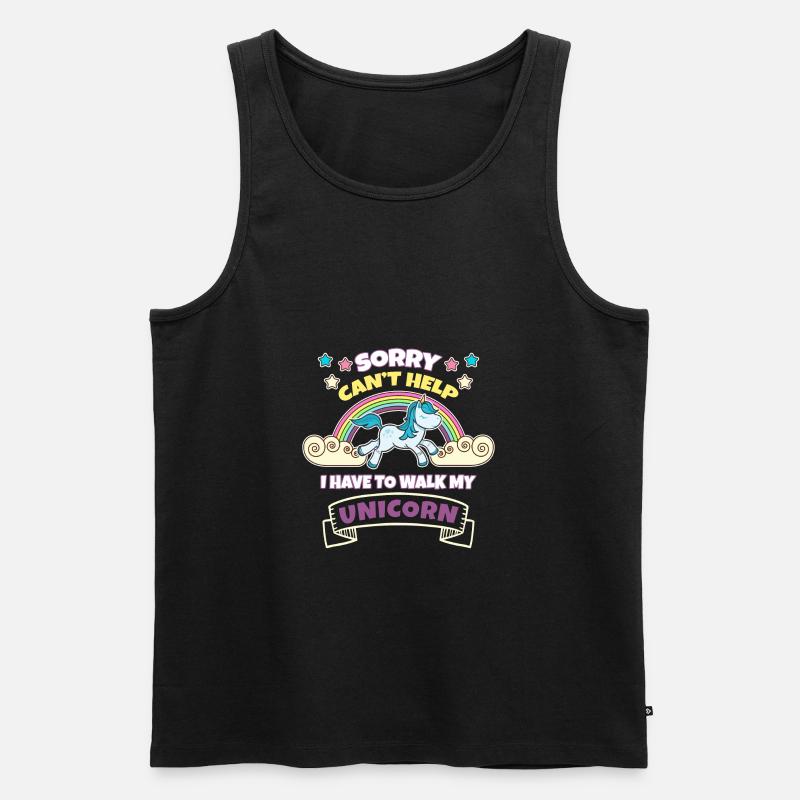 Einhorn - Männer Premium Bio Tank Top - Schwarz