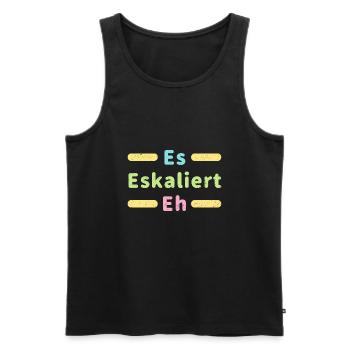 It Escalates Eh funny scourge - Men's Premium Organic Tank Top - black - Front - AI Model Male 178 light (178cm)