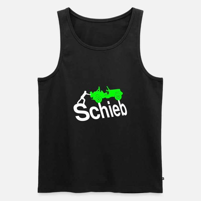 Schieb Jeep - Männer Premium Bio Tank Top - Schwarz