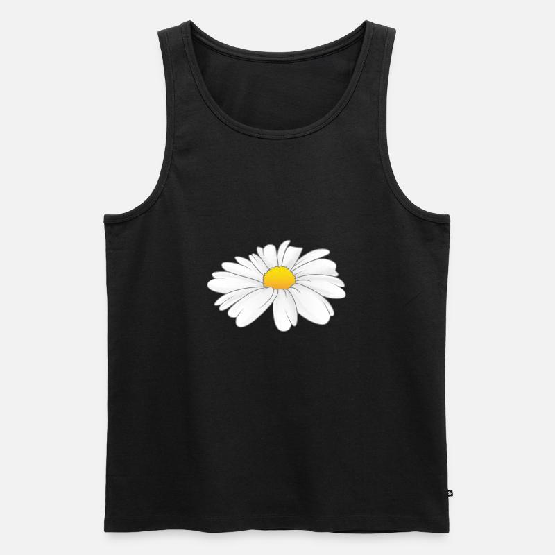 Gänseblümchen - Männer Premium Bio Tank Top - Schwarz