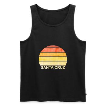 SANTA CRUZ, water sports funny retro gift - Men's Premium Organic Tank Top - black - Front - Michal (187cm)