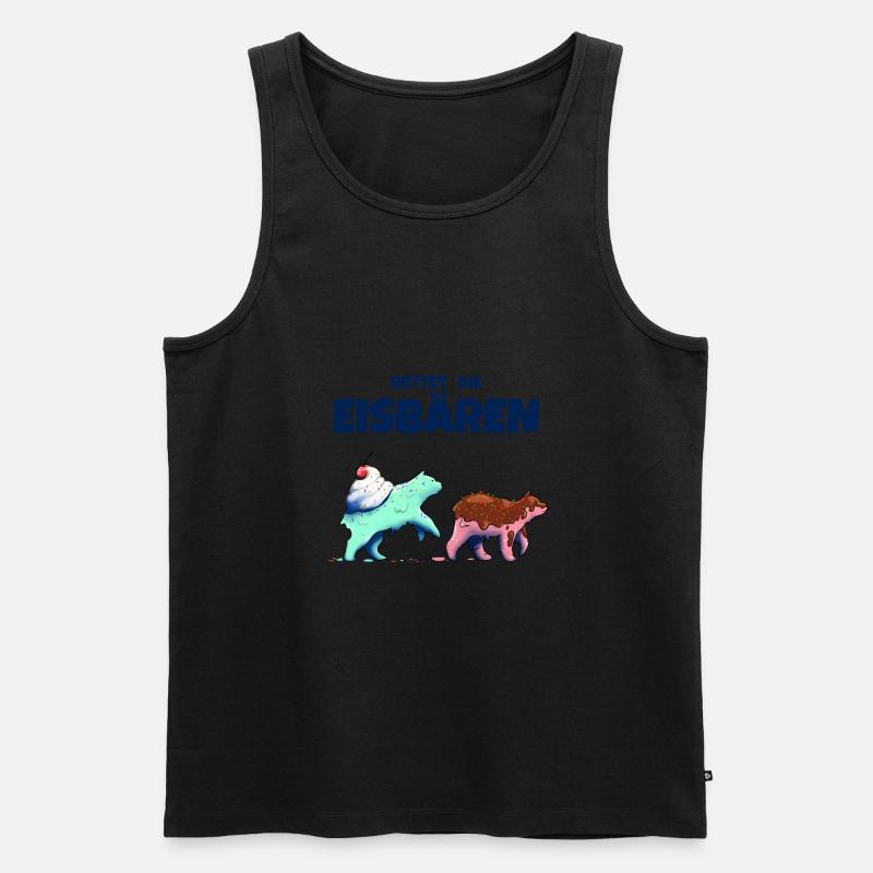 Rettet die Eisbären - Männer Premium Bio Tank Top - Schwarz