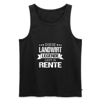 Landwirt Legende Rente Abschied Ruhestand Bauer - Männer Premium Bio Tank Top - Schwarz - Vorne - Michal (187cm)