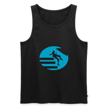 Bouldern Klettern Climbing - Männer Premium Bio Tank Top - Schwarz - Vorne - AI Model Male 178 light (178cm)