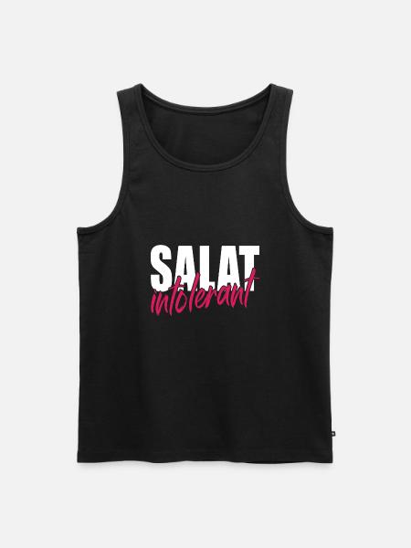 Salat Intolerant - Männer Premium Bio Tank Top - Schwarz