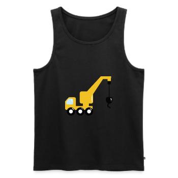 Kran - Männer Premium Bio Tank Top - Schwarz - Vorne - Michal (187cm)