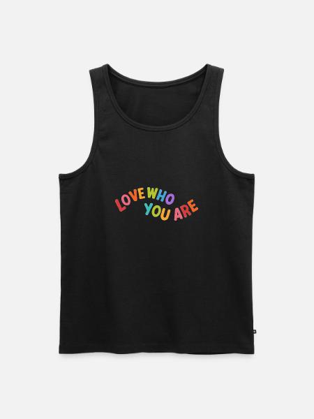 Liebe, wer du bist - Männer Premium Bio Tank Top - Schwarz