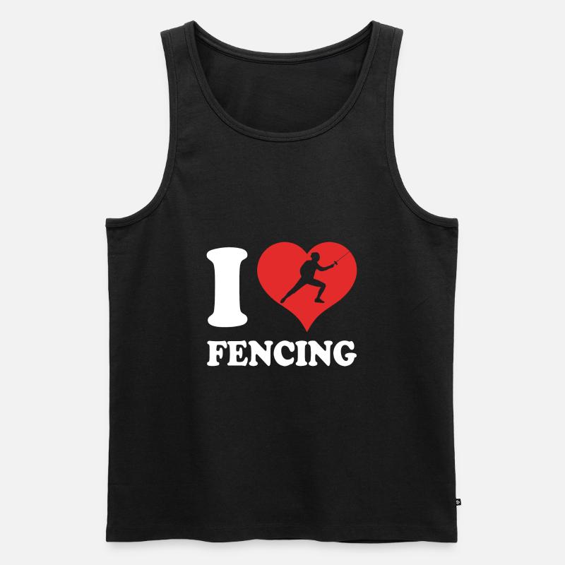 Fechten - Männer Premium Bio Tank Top - Schwarz