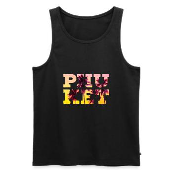 Phuket - Männer Premium Bio Tank Top - Schwarz - Vorne - Michal (187cm)