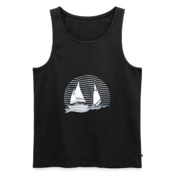 Segelboote - Männer Premium Bio Tank Top - Schwarz - Vorne - Michal (187cm)