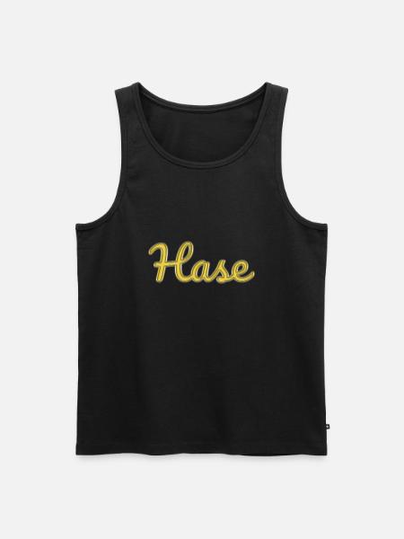 Hase - Männer Premium Bio Tank Top - Schwarz