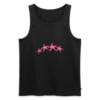 seesterne, seestern,unterwasser,meer,Familie - Männer Premium Bio Tank Top - Schwarz - Vorne - Michal (187cm)