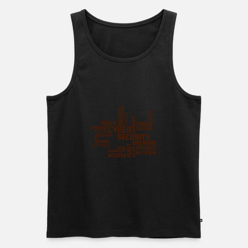 Cyber Security - Männer Premium Bio Tank Top - Schwarz