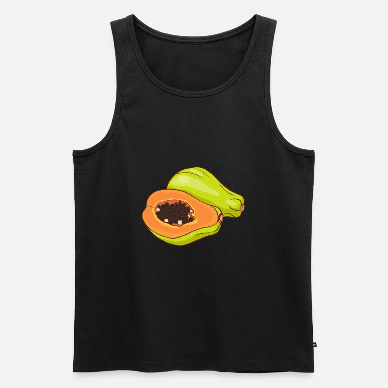 Papaya Melonenbaum Papayabaum - Männer Premium Bio Tank Top - Schwarz