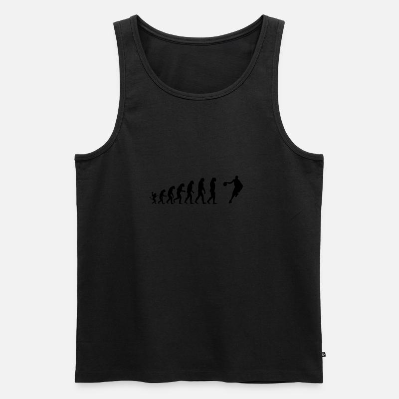 Basketballer Evolution - Männer Premium Bio Tank Top - Schwarz