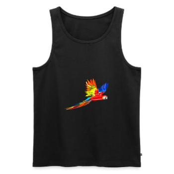 Papagei geometrischen Stil Bunte Farben - Männer Premium Bio Tank Top - Schwarz - Vorne - AI Model Male 178 light (178cm)