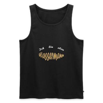 Sternzeichen Wassermann - Männer Premium Bio Tank Top - Schwarz - Vorne - AI Model Male 178 light (178cm)