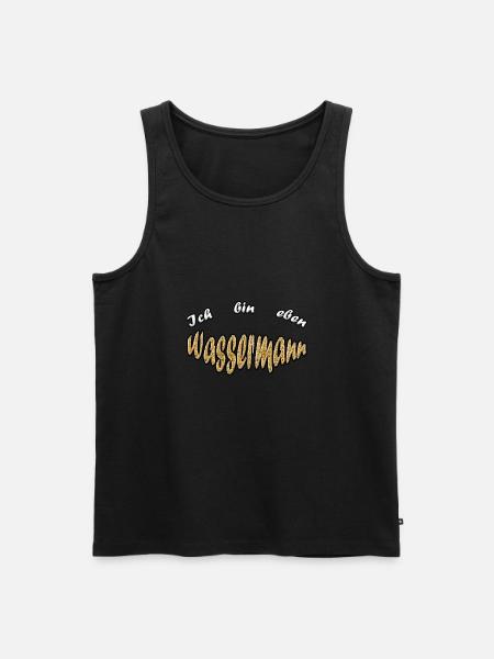 Zodiac sign Aquarius - Men's Premium Organic Tank Top - black