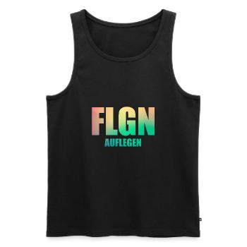 FLGN Coloré raccrocher DJ - Débardeur bio Premium Homme - noir - Devant - AI Model Male 178 light (178cm)