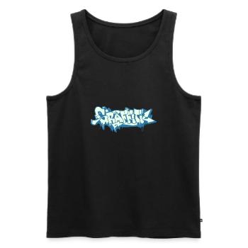 GRAFFITI - Männer Premium Bio Tank Top - Schwarz - Vorne - AI Model Male 178 light (178cm)