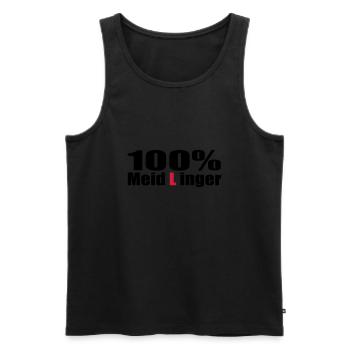 wien meidlinger - Männer Premium Bio Tank Top - Schwarz - Vorne - AI Model Male 178 light (178cm)