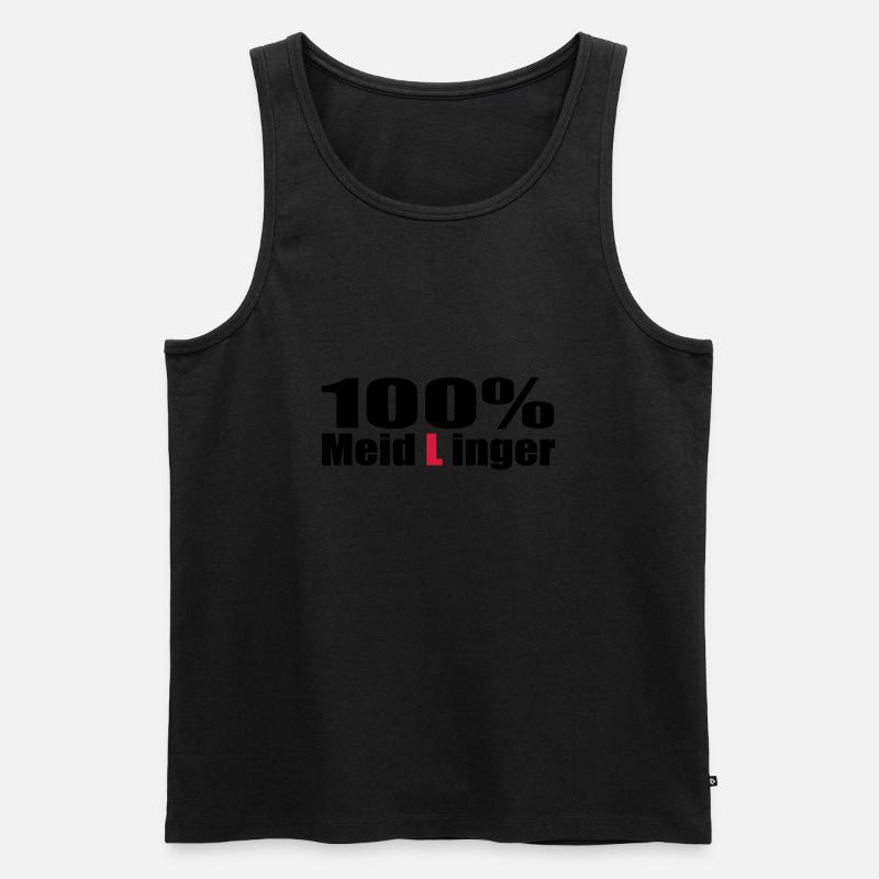 wien meidlinger - Männer Premium Bio Tank Top - Schwarz
