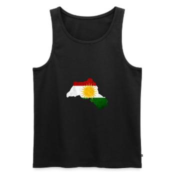 Kurdistan - Männer Premium Bio Tank Top - Schwarz - Vorne - AI Model Male 178 light (178cm)