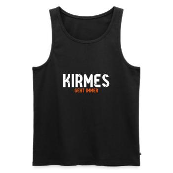 Kirmes geht immer - Männer Premium Bio Tank Top - Schwarz - Vorne - Michal (187cm)