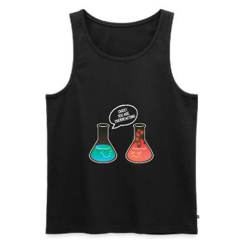 Dude! You Are Overreacting - Men's Premium Organic Tank Top - black - Front - Michal (187cm)
