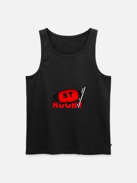 RUGBY ST - Männer Premium Bio Tank Top - Schwarz