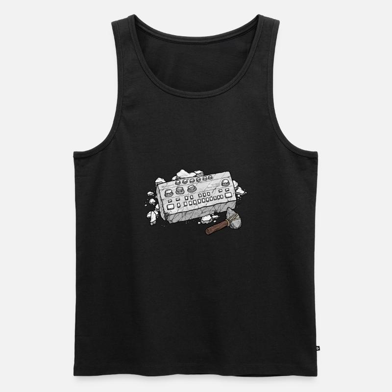 303 Stone Controlled silver - Männer Premium Bio Tank Top - Schwarz