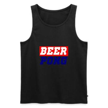 beerpong - Débardeur bio Premium Homme - noir - Devant - Michal (187cm)