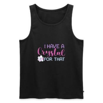 crystal lover funny gift ideas-funny gemstone gift - Men's Premium Organic Tank Top - black - Front - AI Model Male 178 light (178cm)