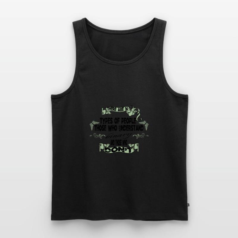 happy superhero programer coding pc moman Débardeur bio Premium Homme