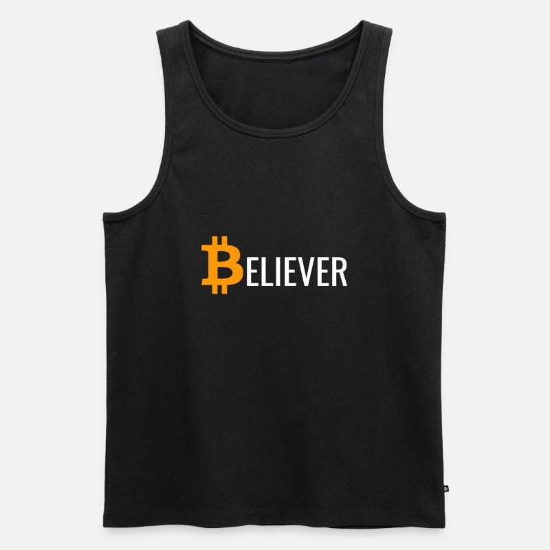 Bitcoin Believer BTC - Männer Premium Bio Tank Top - Schwarz