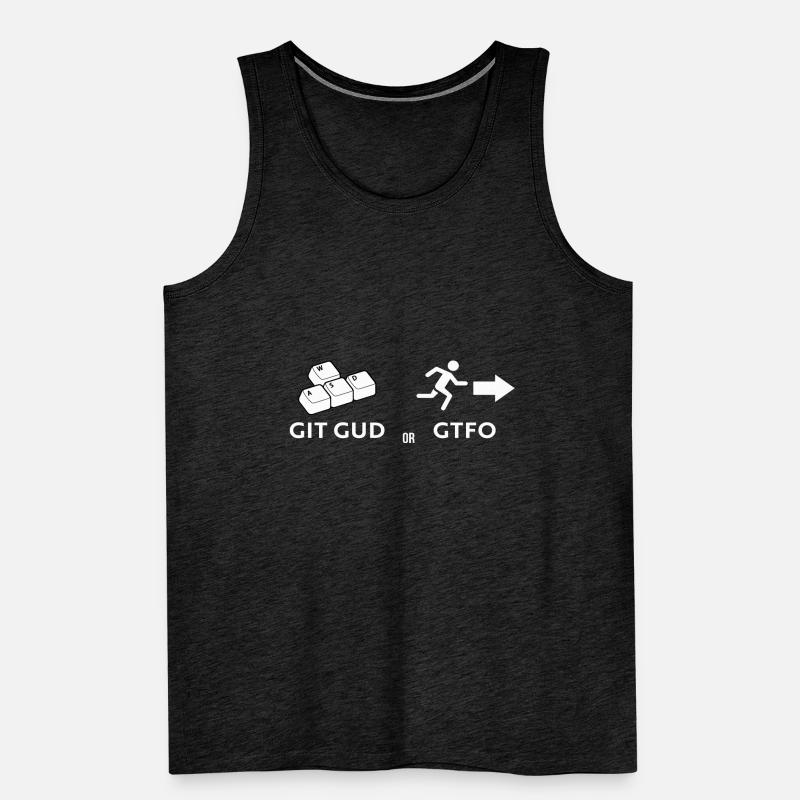 Git gud oder weggehen Männer Premium Bio Tank Top