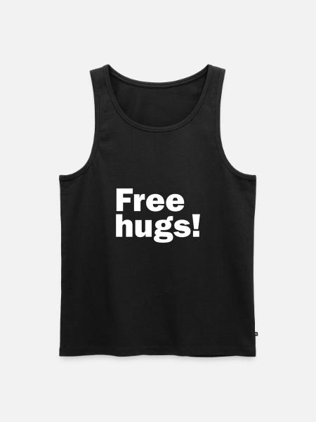 Free hugs - Men's Premium Organic Tank Top - black