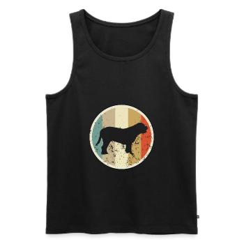 Bordeauxdogge Bordeaux Dogge - Männer Premium Bio Tank Top - Schwarz - Vorne - Michal (187cm)