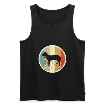 Deutsche Bracke Jagdhund - Männer Premium Bio Tank Top - Schwarz - Vorne - AI Model Male 178 light (178cm)