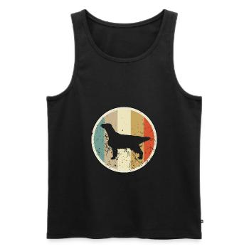 Flat Coated Retriever - Männer Premium Bio Tank Top - Schwarz - Vorne - AI Model Male 178 light (178cm)