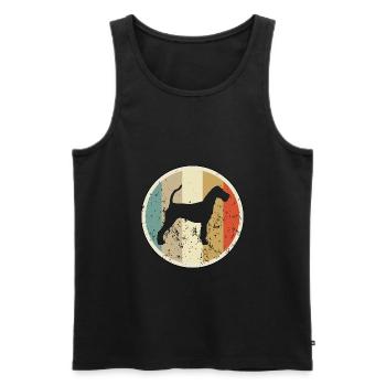 Irische Irish Terrier - Männer Premium Bio Tank Top - Schwarz - Vorne - Michal (187cm)