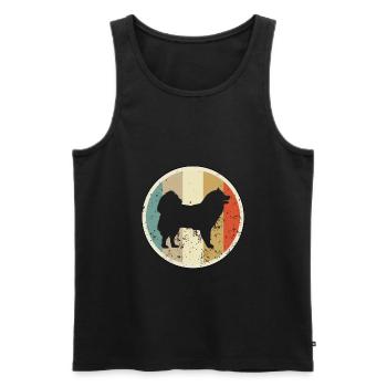 Eurasier - Männer Premium Bio Tank Top - Schwarz - Vorne - AI Model Male 178 light (178cm)