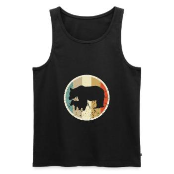 Grizzly Bär Braunbär Schwarzbär Eisbär - Männer Premium Bio Tank Top - Schwarz - Vorne - Michal (187cm)