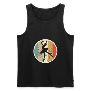 Ballett-Tänzerin Ballerina Klassischer Tanz - Männer Premium Bio Tank Top - Schwarz - Vorne - Michal (187cm)