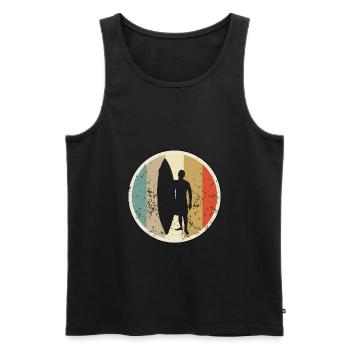 Surfen Surfer Surfbrett - Männer Premium Bio Tank Top - Schwarz - Vorne - Michal (187cm)