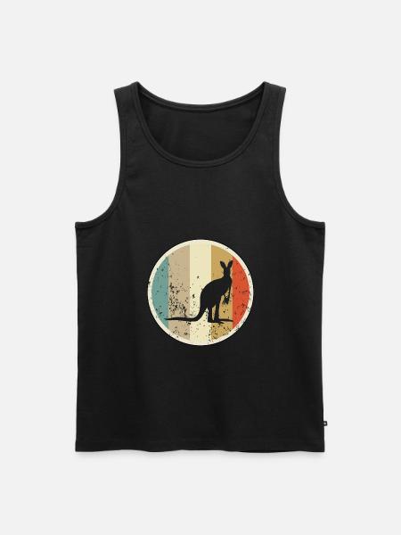 Känguru Australien - Männer Premium Bio Tank Top - Schwarz