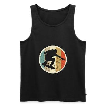 Skateboarding Skateboarder Skateboard - Männer Premium Bio Tank Top - Schwarz - Vorne - AI Model Male 178 light (178cm)