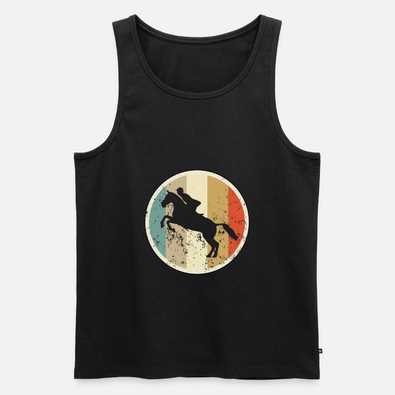 Springreiten Springreiter Springreiterin - Männer Premium Bio Tank Top - Schwarz