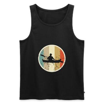 Kayak Kajakfahren Paddelboot Kanusport - Männer Premium Bio Tank Top - Schwarz - Vorne - Michal (187cm)