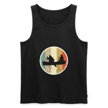 Zweierkajak Kayak Kajakfahren Paddelboot Kanusport - Männer Premium Bio Tank Top - Schwarz - Vorne - Michal (187cm)